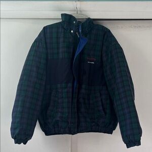 Chaps Ralph Lauren Navy and Green Plaid Jacket